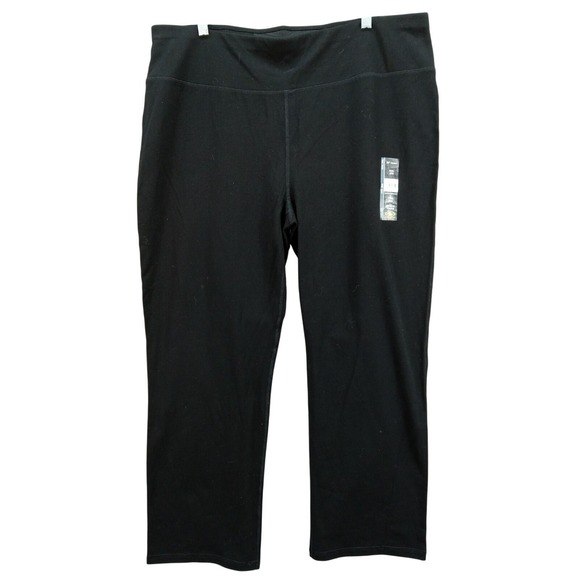 Athletic Works Cotton Pants Womens Black Athletic Stretch Pull On Size XXXL (22) - Picture 1 of 8